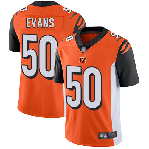Cincinnati Bengals Limited Orange Men Jordan Evans Alternate Jersey NFL Footballl 50 Vapor Untouchable